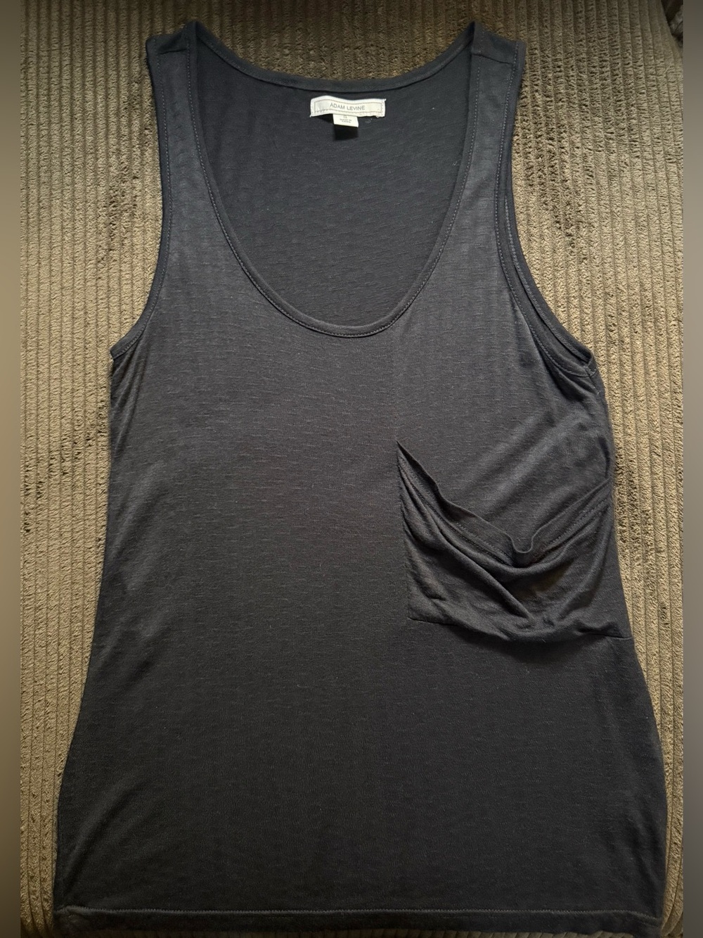 NWT Adam Levine Black Crewneck Tank Top